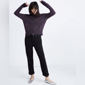 Madewell Size Small Shimmer Metallic Multicolor Wool Sweater